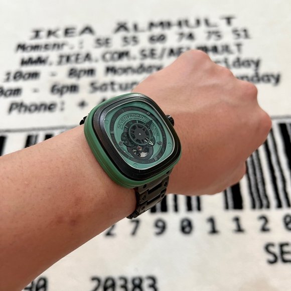 Sevenfriday P1-05 Hulk Olive Green Dial Industrial Automatic Watch - Picture 1 of 15
